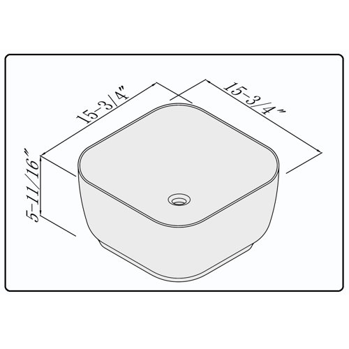 Fine Fixtures Ceramic Vitreous China Square Vessel Bathroom Sink Wayfair